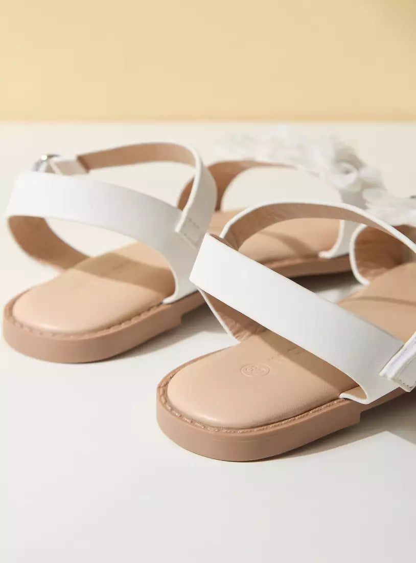 Max Floral Accent Flat Sandals