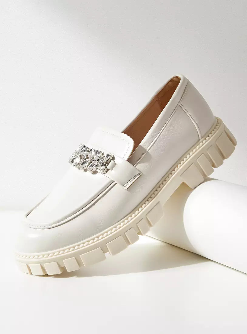 Max Gem Embellished Slip-On Loafers