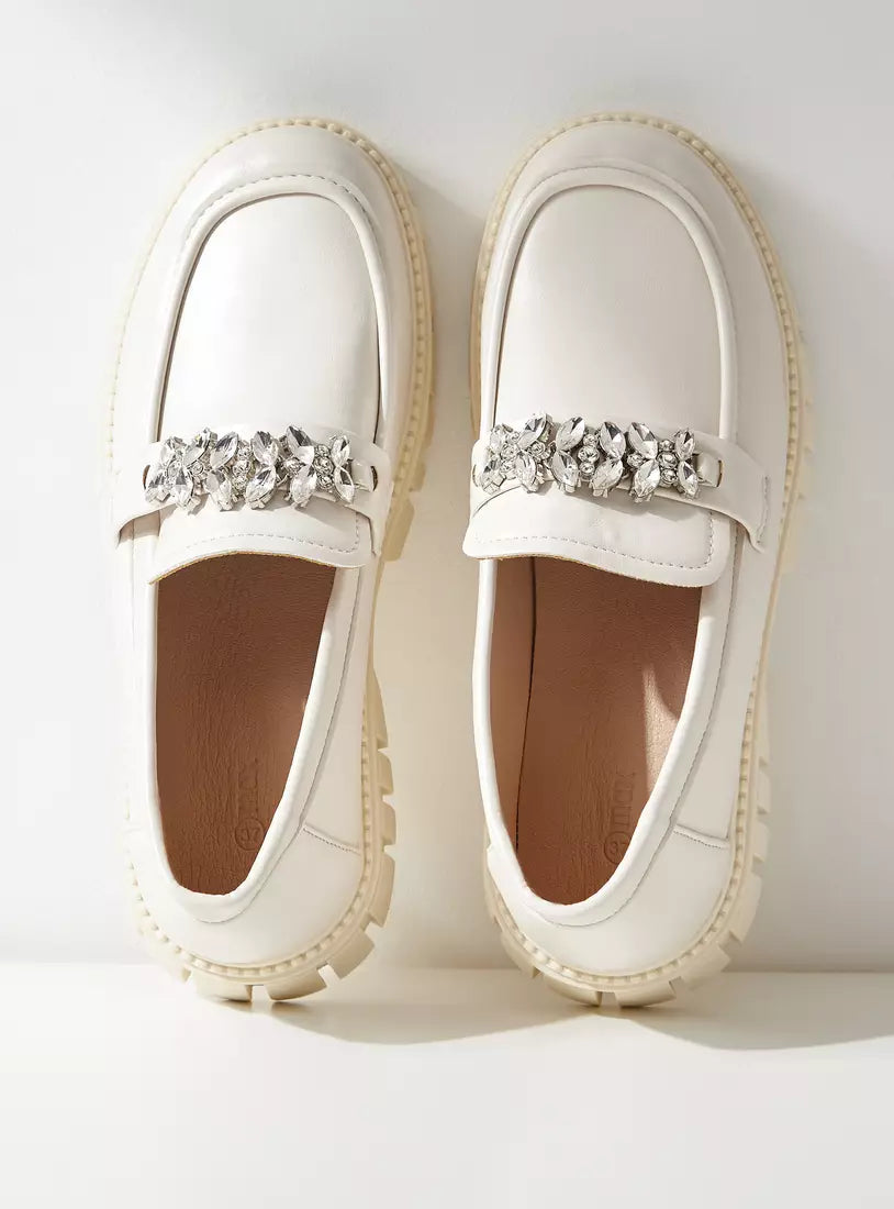 Max Gem Embellished Slip-On Loafers