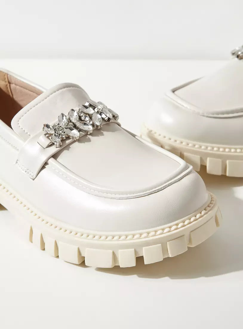 Max Gem Embellished Slip-On Loafers