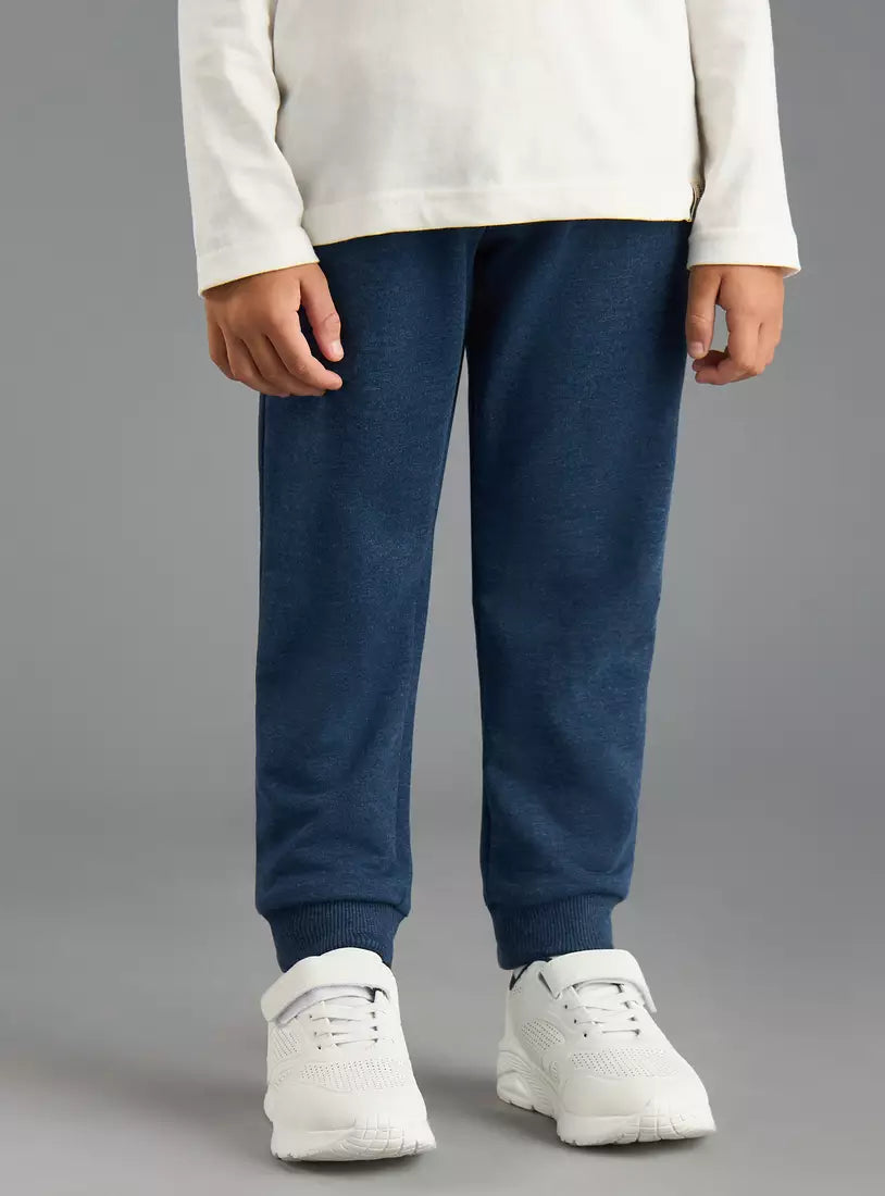 Max Typographic Print Joggers with Drawstring Closure and Pockets