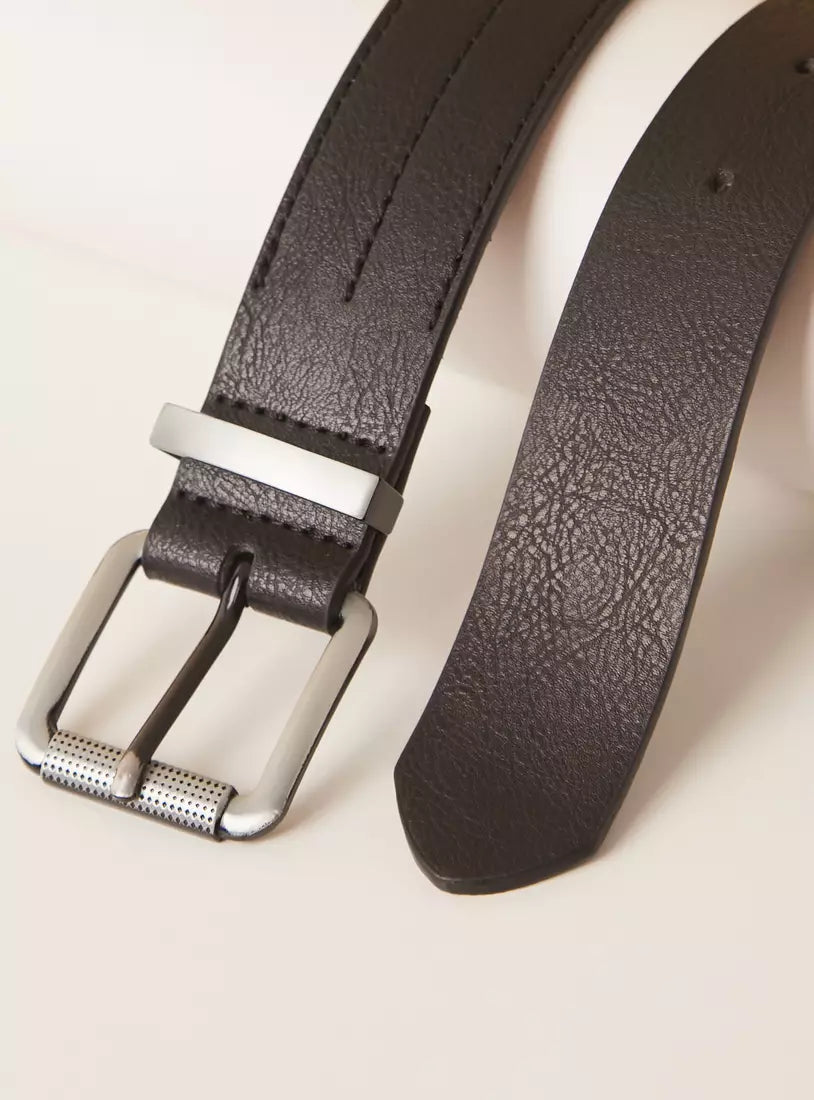 Max Textured Belt with Pin Buckle Closure