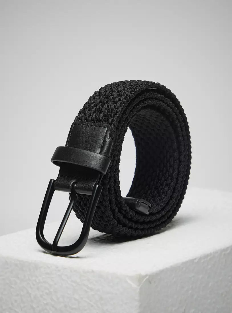 Max Textured Wide Belt with Pin Buckle Closure