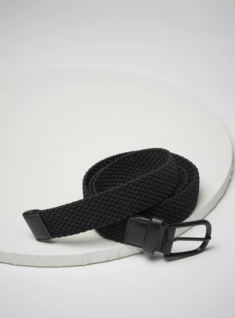 Max Textured Wide Belt with Pin Buckle Closure
