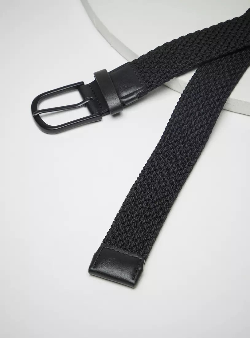 Max Textured Wide Belt with Pin Buckle Closure