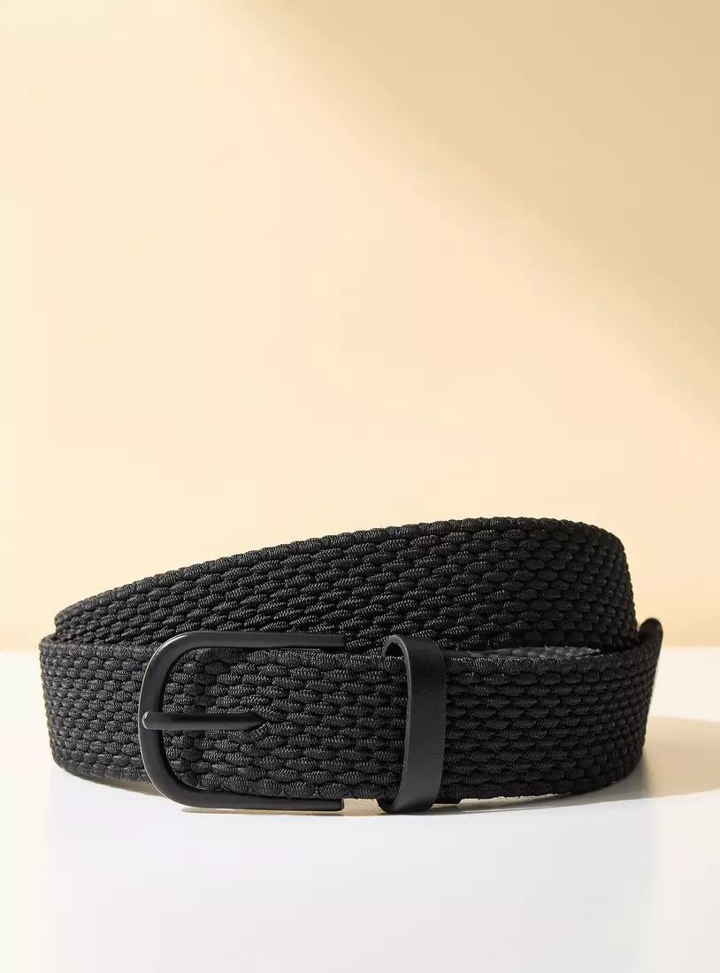 Max Textured Wide Belt with Pin Buckle Closure
