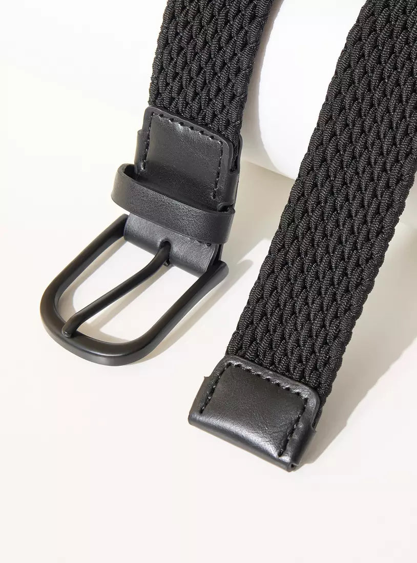 Max Textured Wide Belt with Pin Buckle Closure