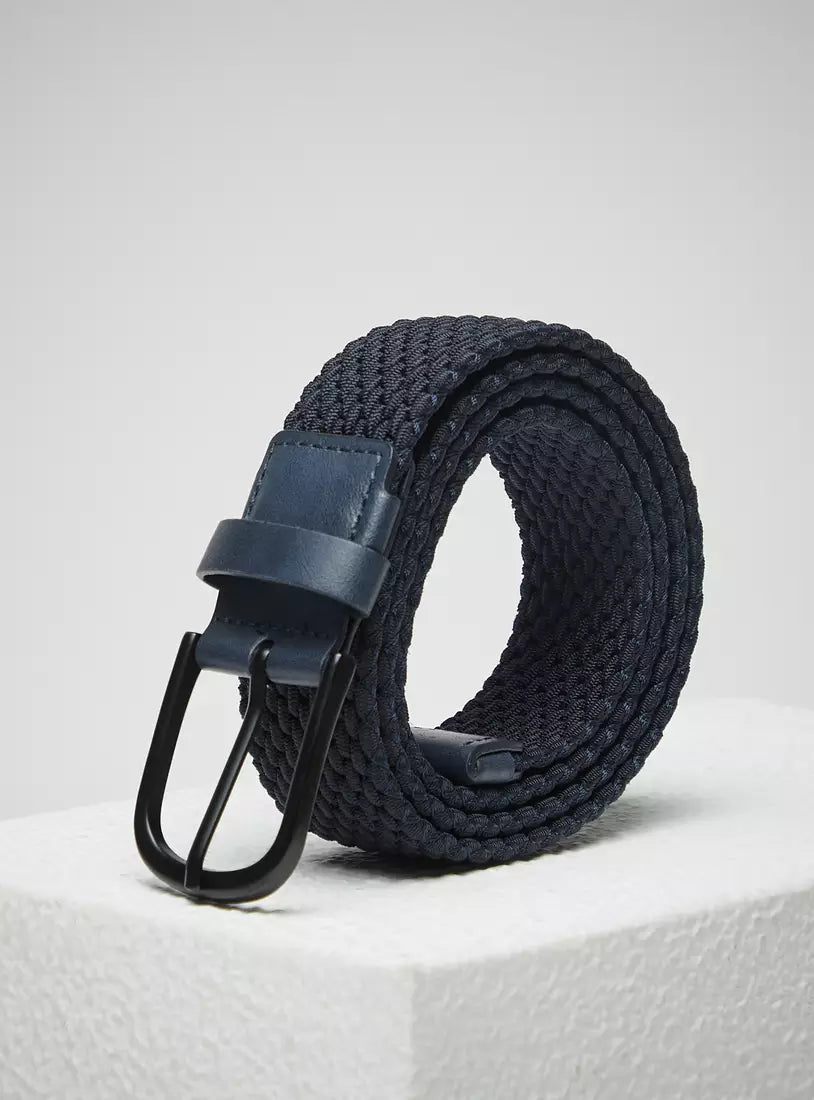 Max Textured Wide Belt with Pin Buckle Closure