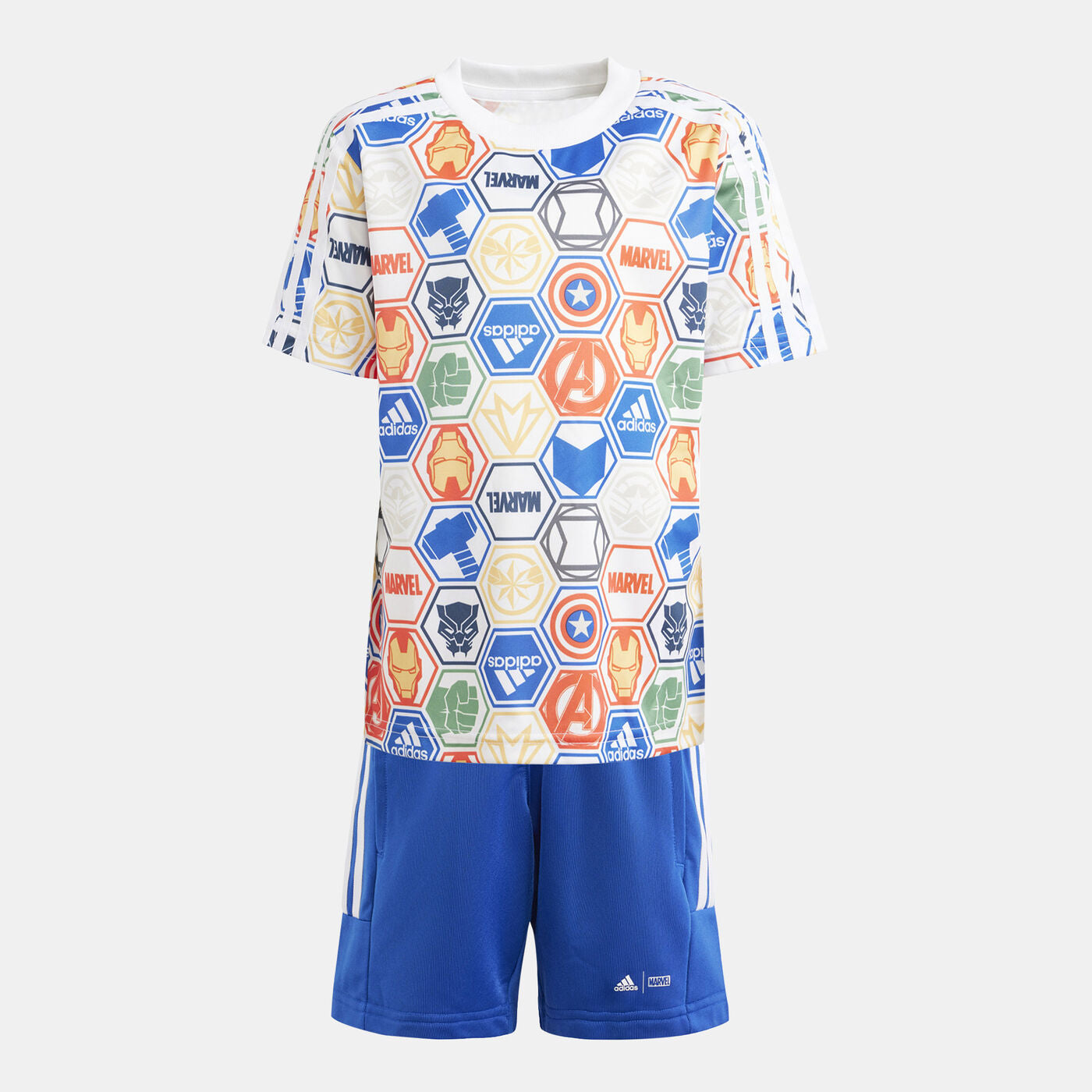Adidas Kids' X Marvel Avengers T-Shirt And Shorts Set