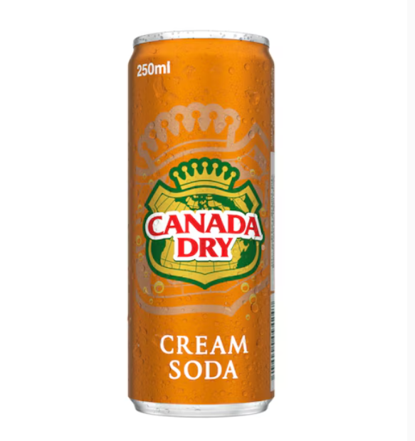 Canada Dry Cream Soda Carbonated Drink 250ml