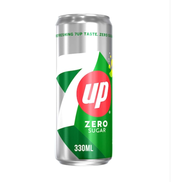 7UP Zero Zesty Lemon and Lime Drink 330ml