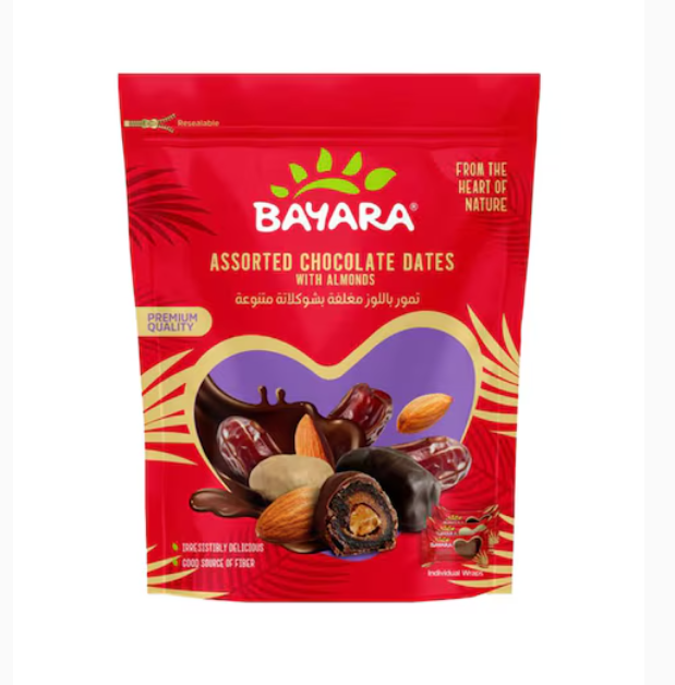 Bayara Assorted Chocolate Almond Dates 250g