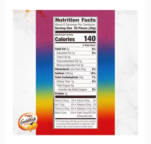 Pepperidge Farm Goldfish Baked Cheddar Crackers 187g