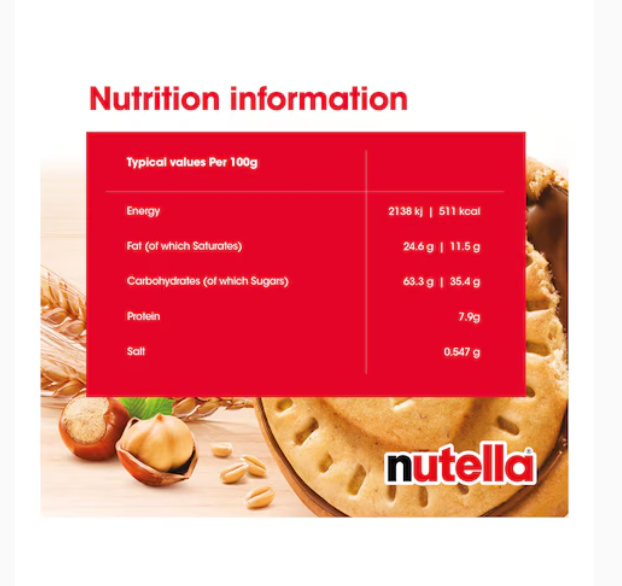 Nutella Hazelnut Spread Filled Biscuit 304g