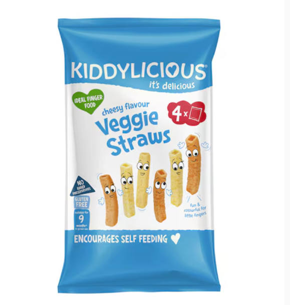 Kiddylicious Cheesy Straws x4 48g