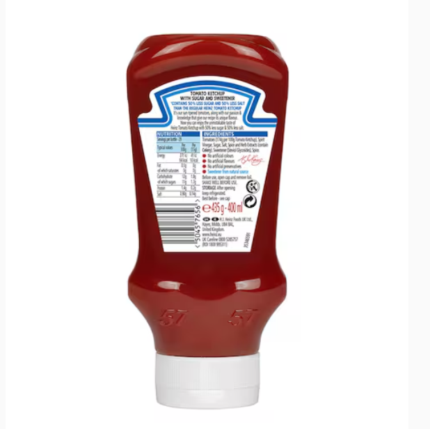 Heinz Tomato Ketchup Less Sugar & Salt 435g