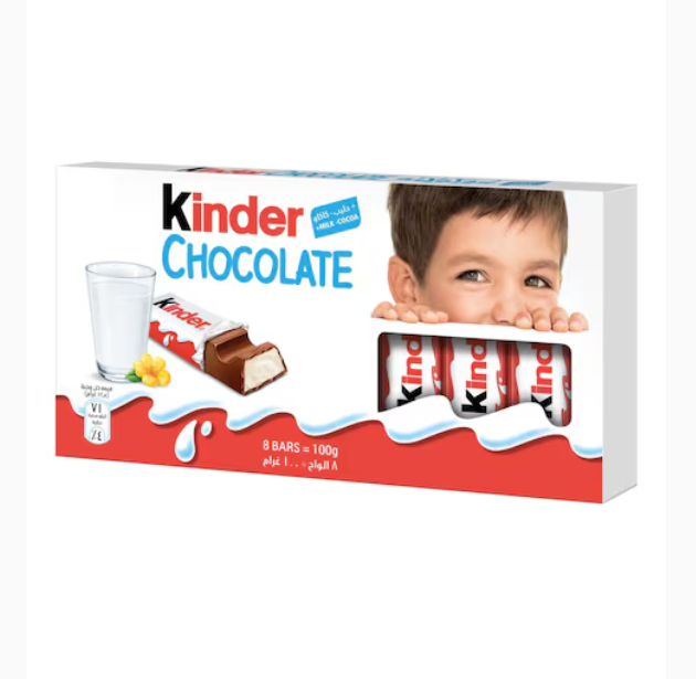 Kinder Chocolate Milk Chocolate Bars With Milky 100g