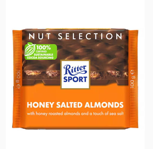 Ritter Sport Honey Salted Almond Chocolate 100g