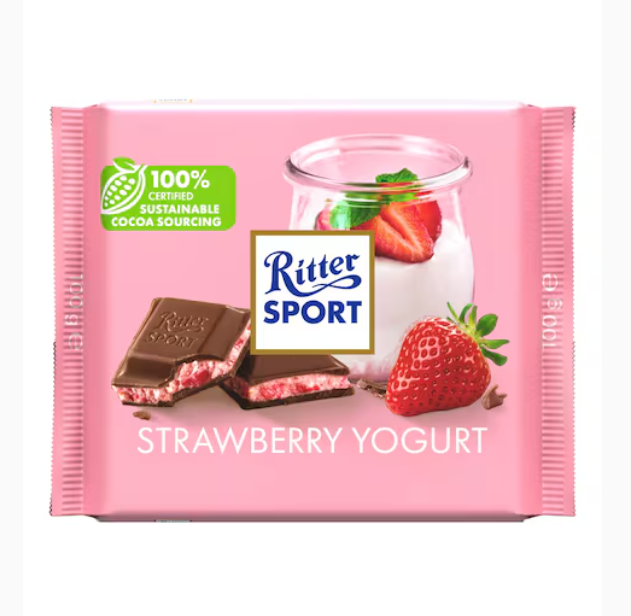 Ritter Sport Strawberry Yogurt Chocolate 100g