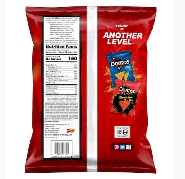 Doritos Nacho Cheese Tortilla Chips 311.8g