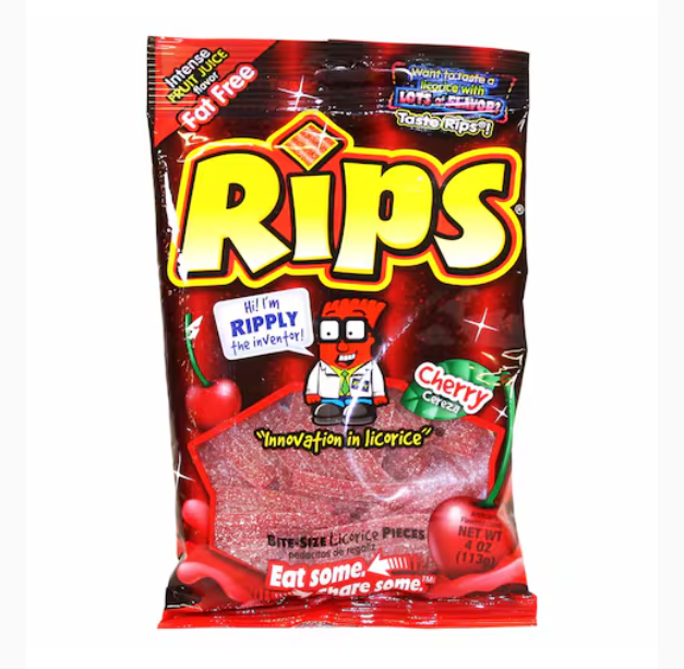 Rips Bite-Size Candy Cherry 113g