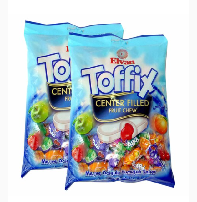 Elvan Toffix Center Filled Fruit Chew 350g x2