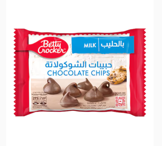 Betty Crocker Milk Chocolate Chips 200g