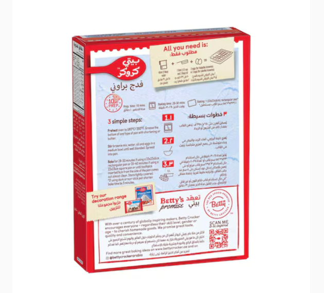 Betty Crocker Dark Chocolate Fudge Brownie Mix 500g