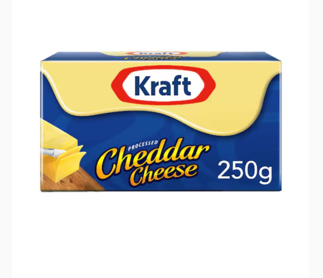 Kraft Processed Cheddar Cheese Block 250g