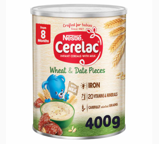 Nestle Cerelac Infant Cereal Wheat & Date Pieces 400g