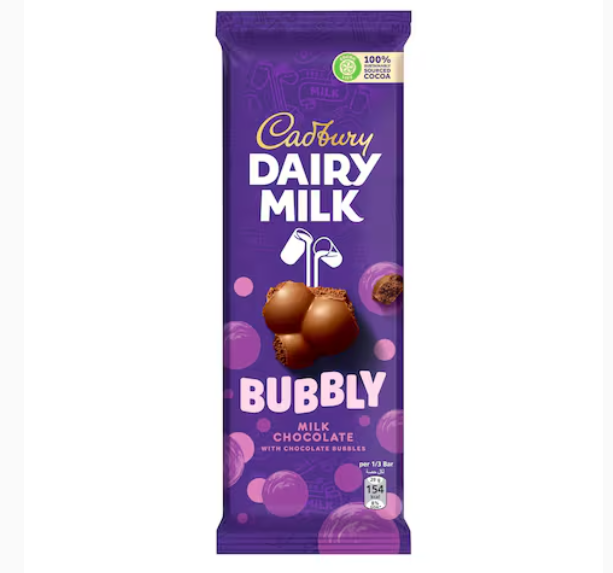 Cadbury Dairy Milk Bubbly Chocolate 87g