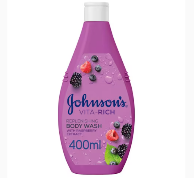 Johnson's Body Wash Vita-Rich Replenishing Raspberry Extract 400ml