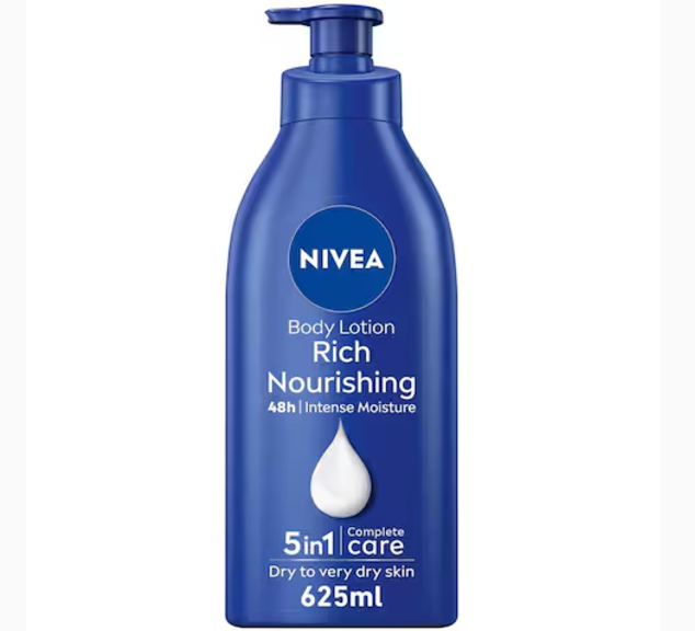 NIVEA Body Lotion Extra Dry Skin Almond Oil And Vitamin E 625ml