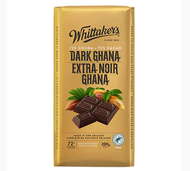 Whittaker's Dark Ghana Dark Chocolate Bar 200g