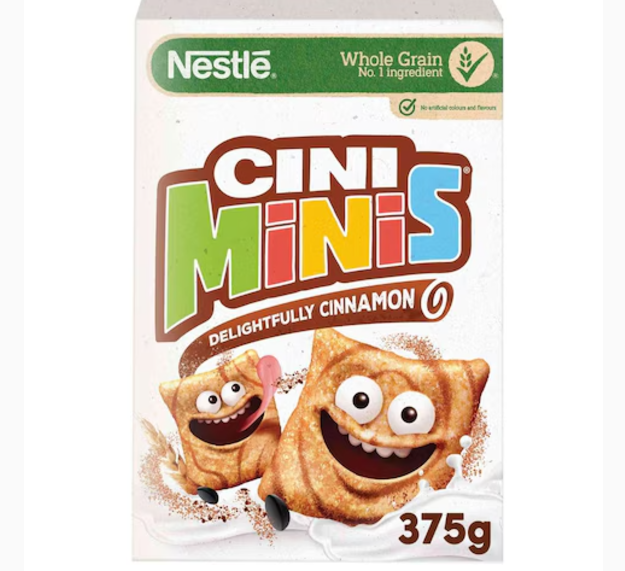 Nestle Cini Minis Cinnamon Breakfast Cereal 375g