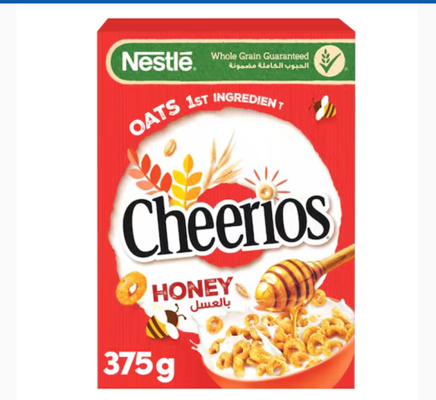 Nestle Honey Cheerios Breakfast Cereal 375g