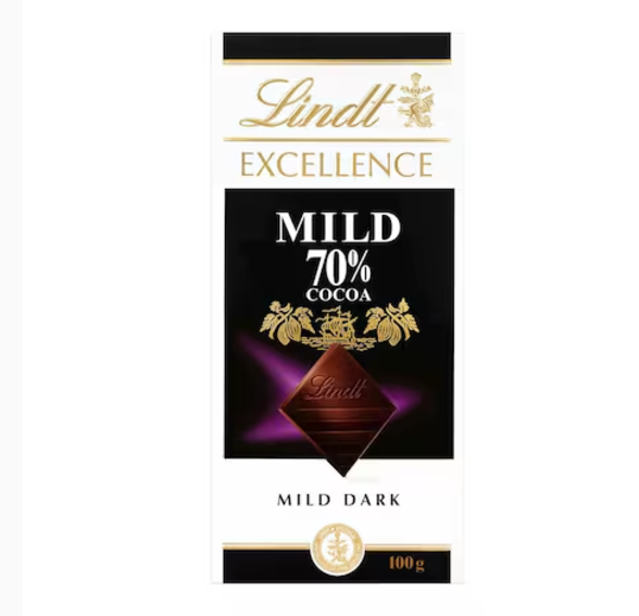 Lindt Excellence 70% Cocoa Mild Dark Chocolate 100g
