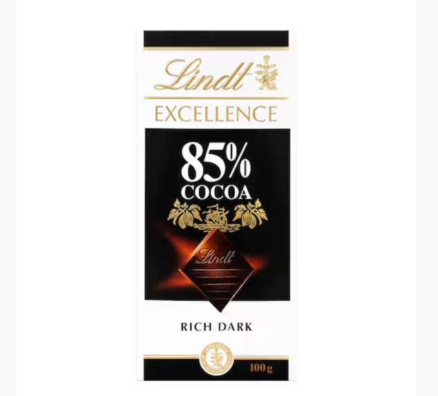 Lindt Excellence 85% Cocoa Dark Chocolate 100g