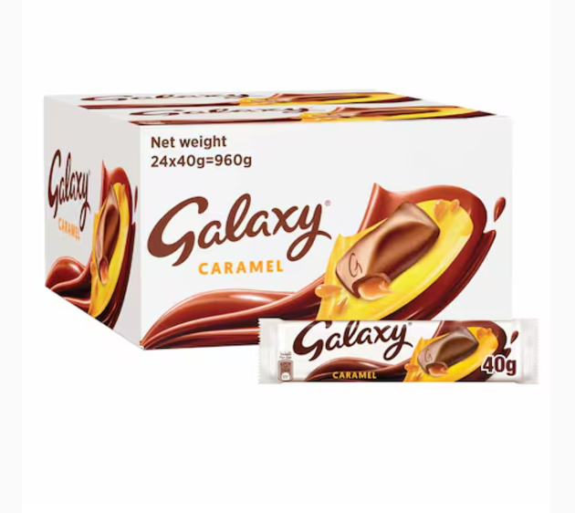 Galaxy Caramel Chocolate 40g Bars x24