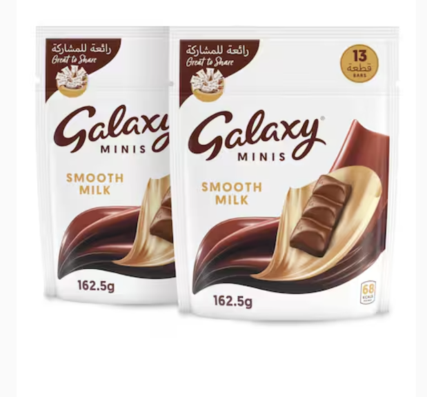 Galaxy Minis Smooth Milk Chocolate 162.5g x2