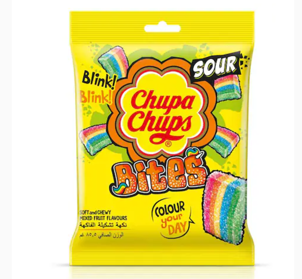 Chupa Chups Sour Bites Mix Fruit Jellies 90g