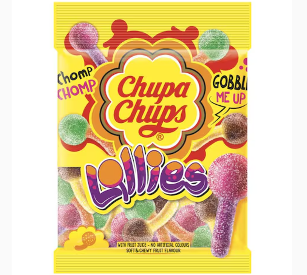 Chupa Chups Lollies Gummy Jellies Candy 90g