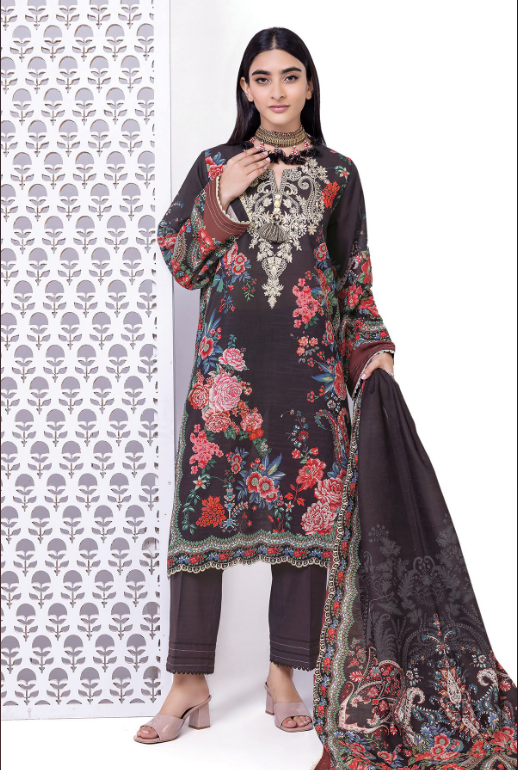 Khaadi Embroidered Khaddar Fabrics 3 Piece