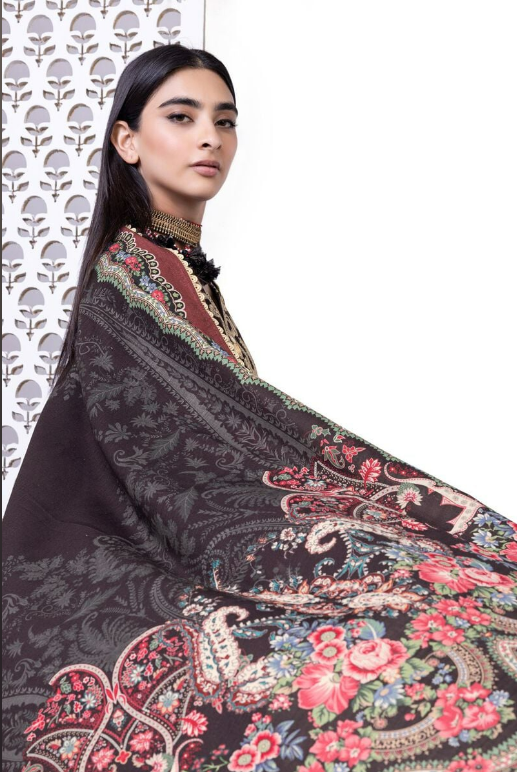 Khaadi Embroidered Khaddar Fabrics 3 Piece