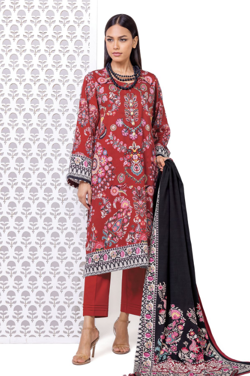 Khaadi Printed Marina Twill Fabrics 3 Piece