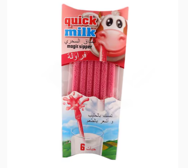 Quick Milk Magic Sipper Strawberry Straws 36g