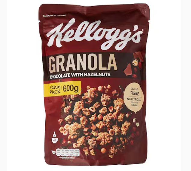 Kellogg's Granola Chocolate with Hazelnuts 600g