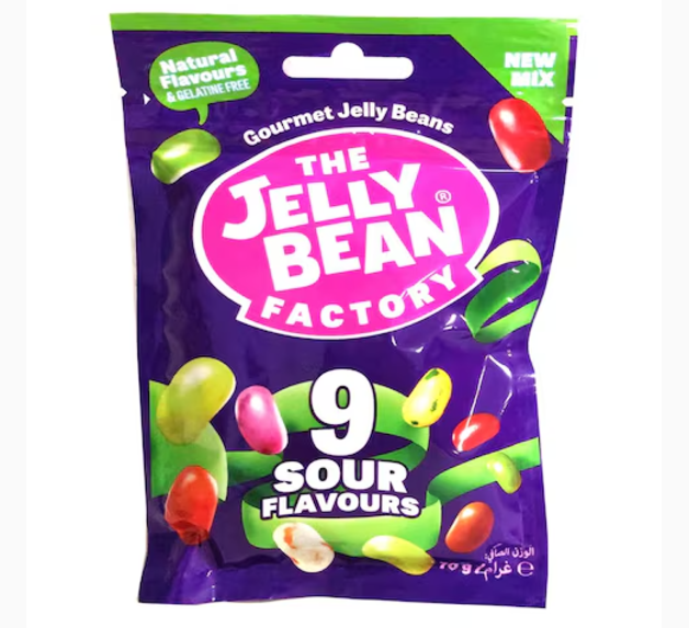 Jelly Bean Factory 9 Sour Flavours 70g