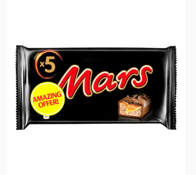 Mars Caramel Soft Nougat Chocolate Bar 45g x5