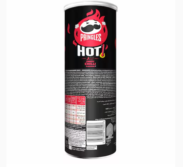 Pringles Hot Sweet Chilli Flavour Potato Chips 160g